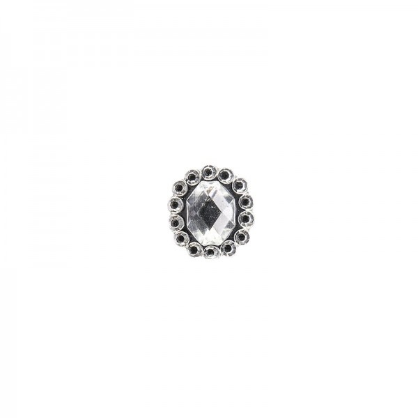 Ornament-Glitzersteine, 50 Stück, Design 9, klar