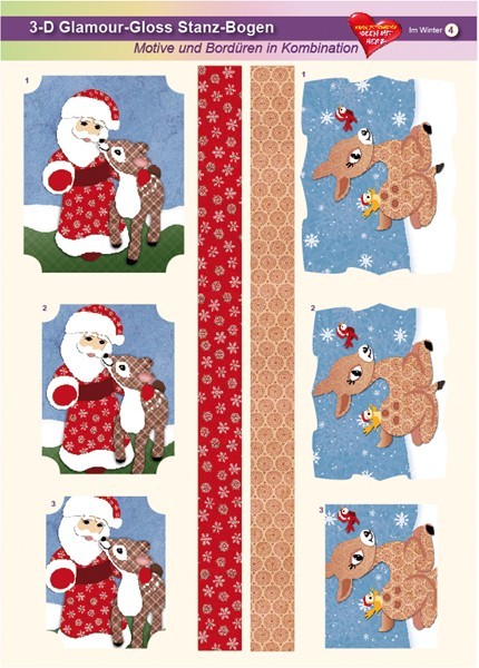 3-D GlamourGloss Bogen, Im Winter, DIN A4, Motiv 4