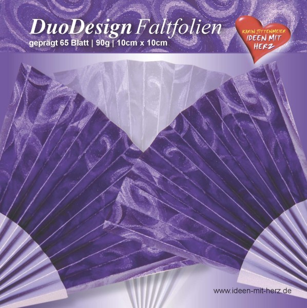 DuoDesign Faltfolien, geprägt, 10 x 10 cm, 65 Blatt