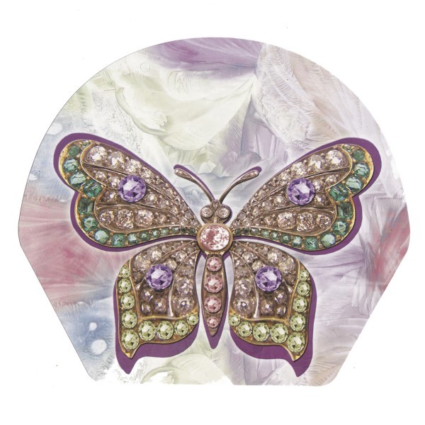 Deko-Bild, Schmetterling, 18,5 x 20,5 cm, 2er Set