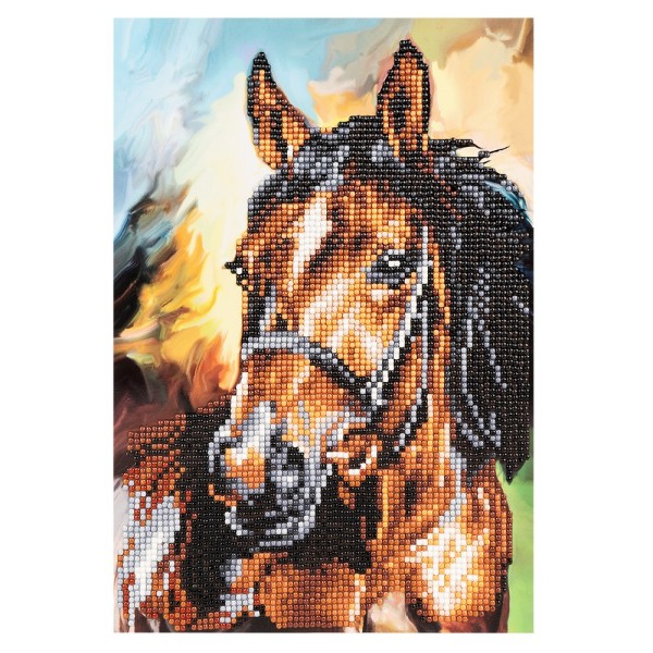 Diamond Painting Grußkarte Pferd DIN A4 inkl Zubehör Diamond Painting Karten mit Tieren