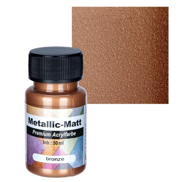 Metallic-Matt, Premium-Acrylfarbe, bronze, 50ml