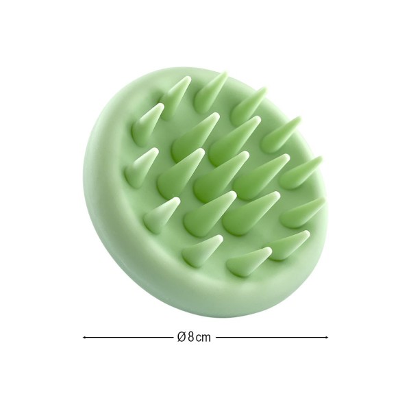 Silikon-Massagebürste, Ø8cm, 6cm hoch, ergonomischer Griff