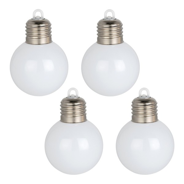 LED-Kugeln Glühbirne, Ø6cm, weiß, 4 Stück