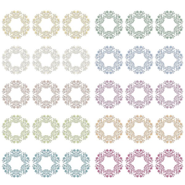Transparent-Stickerbogen, Zierdeckchen, verschiedene Designs, 10cm x 30cm, 10 Bogen