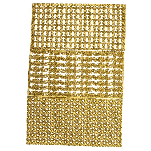 Wachs-Bordüren auf Platte, weihnachtlich, metallic-gold, 24 Stück