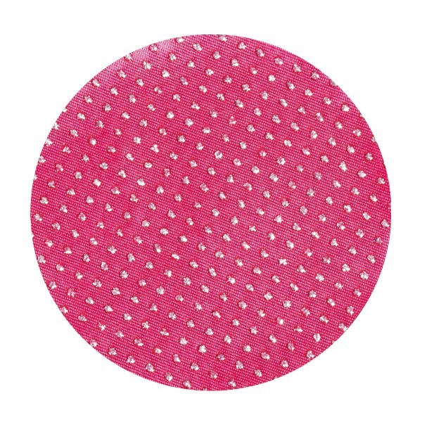 Satin-Kreise, 8cm, 50 Stück, Glitzer-Perlen, fuchsia