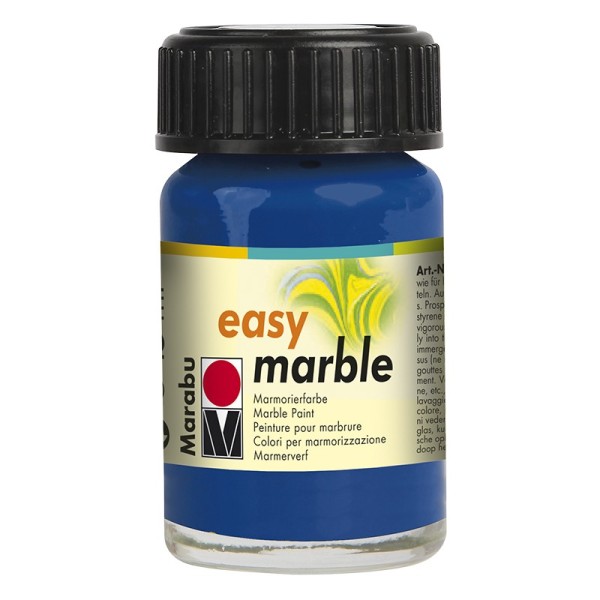 Marmorierfarbe, Marabu easy marble, 15 ml, ultramarinblau