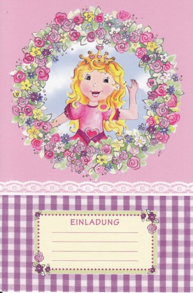 Einladungskarte Prinzessin, 15 x 10 cm