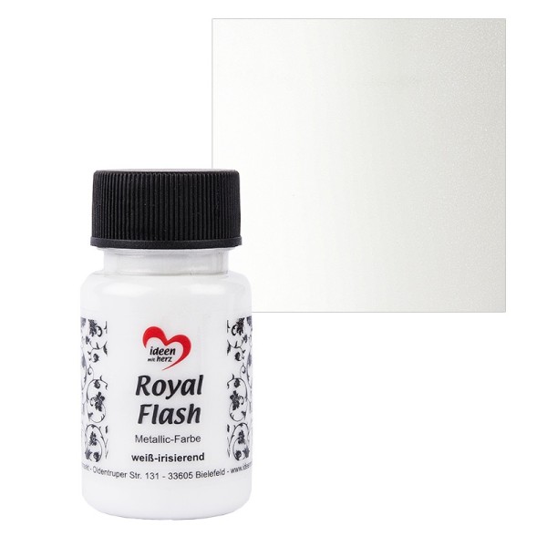 Metallic-Farbe "Royal Flash", weiß-irisierend, 50ml