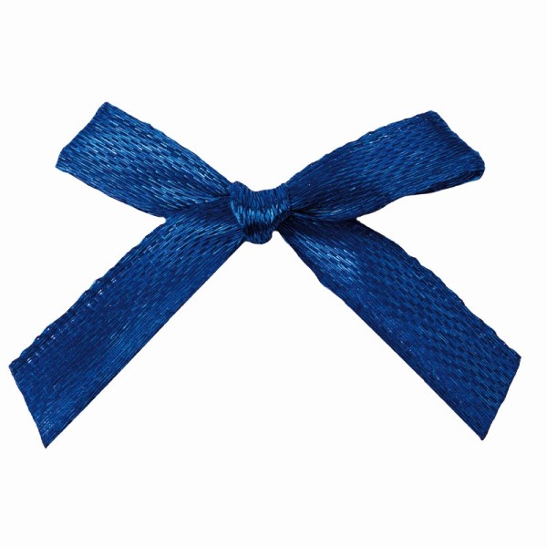 Schleifen, Satin, Bandbreite 7mm, 50 Stück, blau