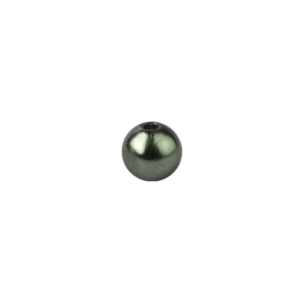 Perlen Perlmutt, Ø 8mm, dunkelgrün, 100 Stück