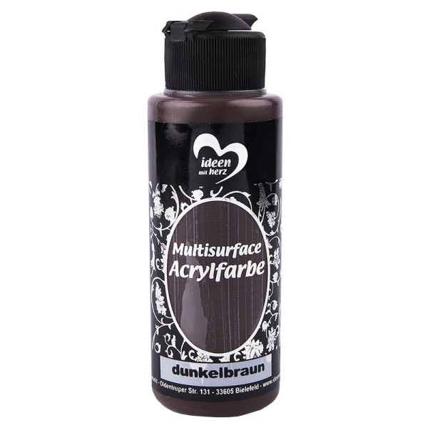 Acrylfarbe "Multisurface", dunkelbraun, 120ml