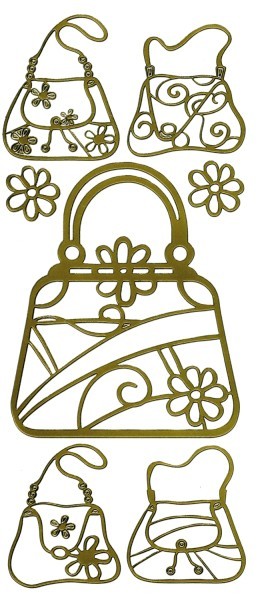 Sticker, Handtaschen 2, gold