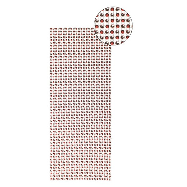 Schmuck-Netz, selbstklebend, 12 x 30 cm, Bi-Color, rot/silber