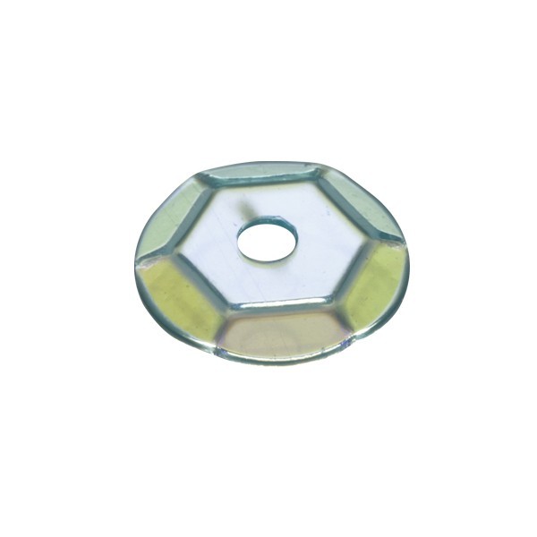 Pailletten, transparent, irisierend, 15 g, Ø6 mm, türkis/blau