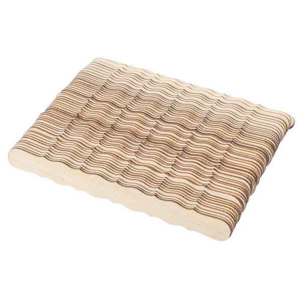 Holzstäbchen, mit Büttenrand, 15cm lang, 1,6cm breit, natur, 50 Stück