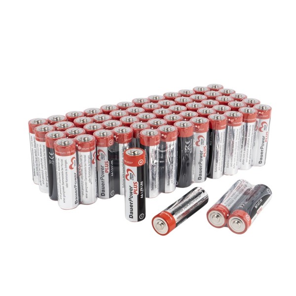Batterien, DauerPower Plus, AA Mignon LR6, 1,5V, 60 Stück