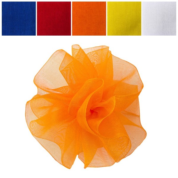Zieh-Rüschen, Organza, kräftige Farben, 1m x 3,8cm, 10 Stück
