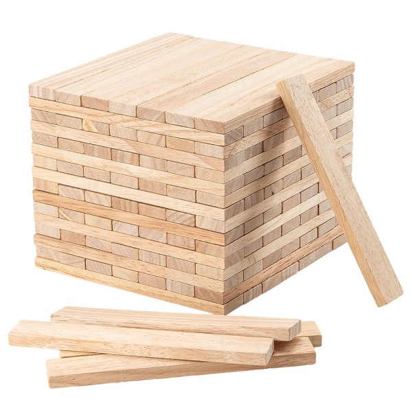 Bastelklötzchen, 16,1cm x 2,3cm x 0,8cm, glatt geschliffen, 117 Stück