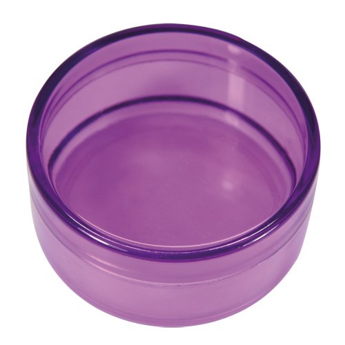 Acryl-Rund-Dosen, Ø6,3 cm, 3 cm hoch, 2 Stück, violett