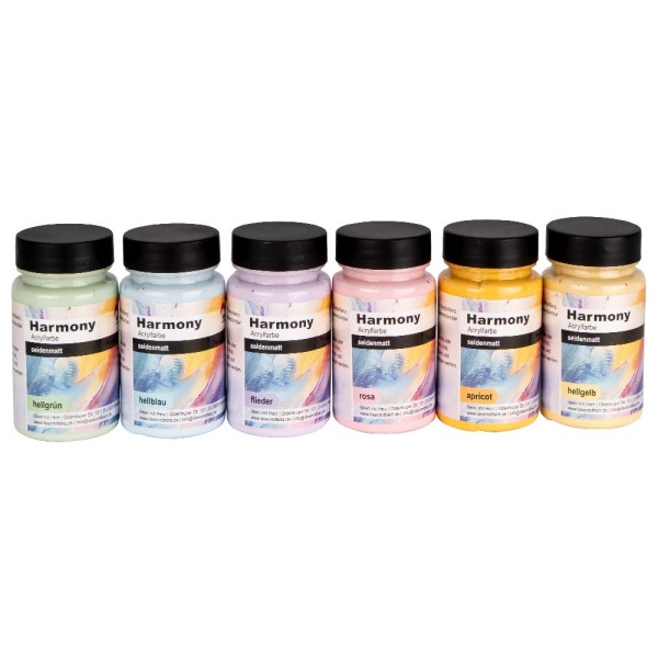Acrylfarben "Harmony", Pastelltöne, 6 x 90ml, 6 Farben