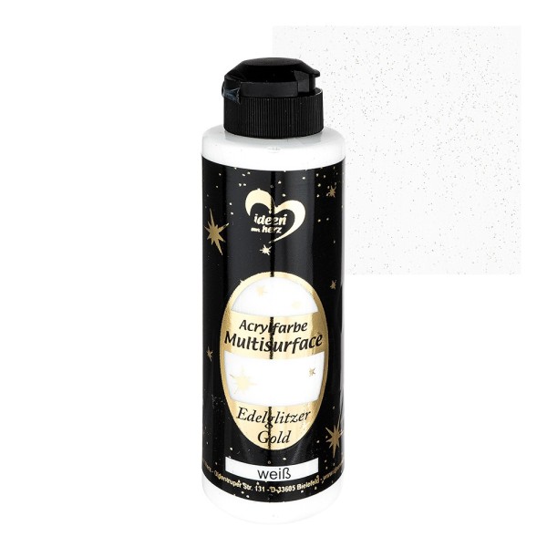 Acrylfarbe "Multisurface", Edelglitzer Gold, weiß, 180ml