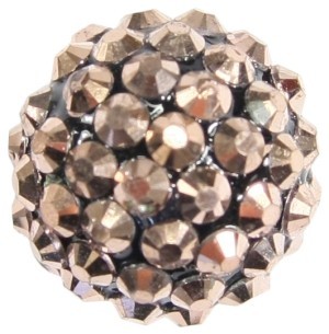 Kristall-Perlen, Ø18 mm, 5 Stück, bronze-irisierend
