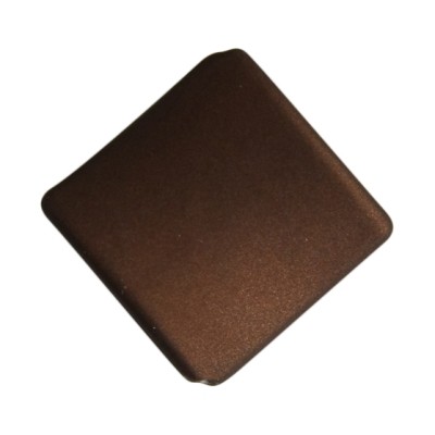 Soft-Touch-Perle, gewölbte Raute, 2,8 cm, 10 Stück, braun