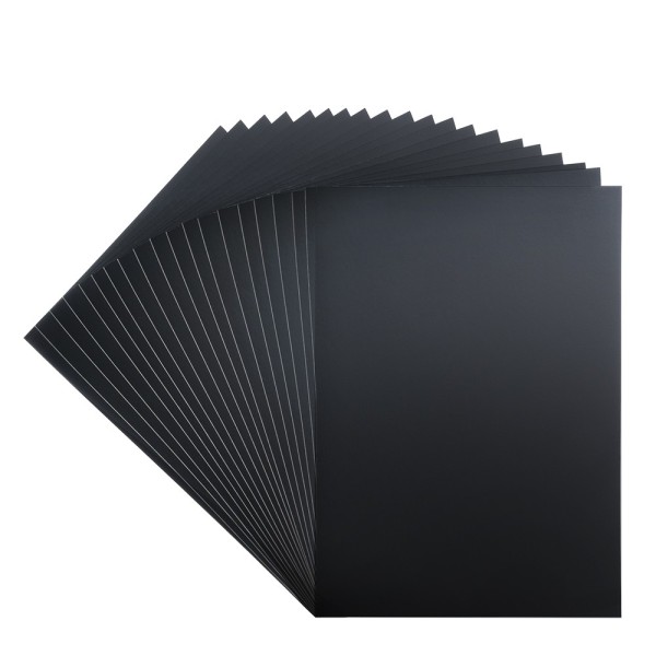 Glossy-Karton, DIN A4, 200 g/m², schwarz, 20 Bogen