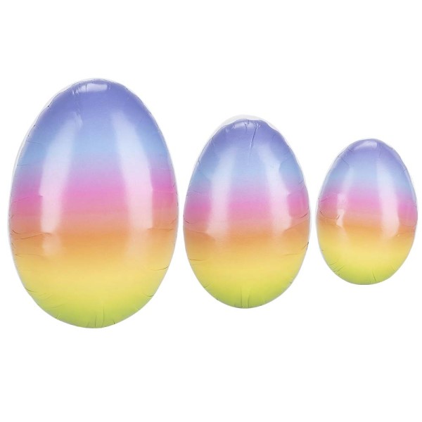 Befüllbare Eier mit Farbverlauf, 9cm, 12 cm & 15cm hoch, 3 Stück