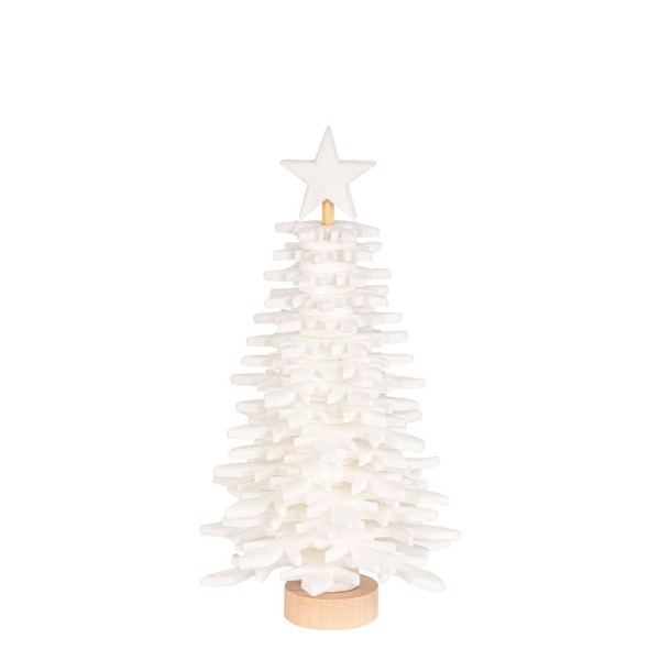 Filz-Tannenbaum zum Zusammenbauen, weiß, Ø 12,5cm, 21,5cm hoch, 34-teilig