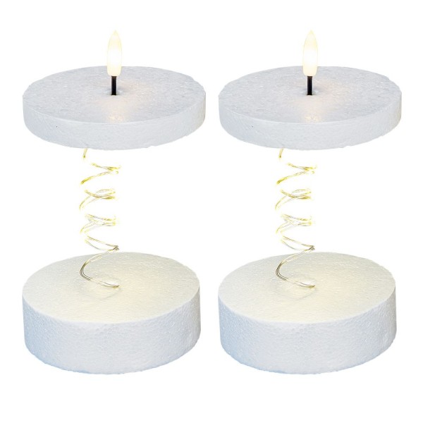 LED-Kerzenbasis, DIY-Zubehör, 2 Stück