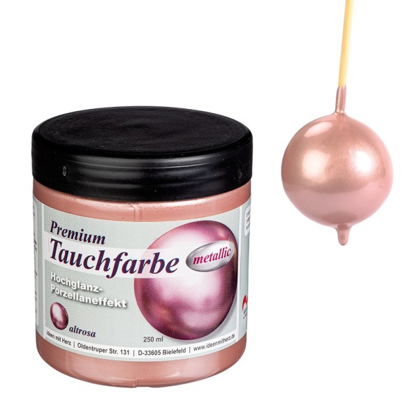 Premium-Tauchfarbe, metallic, altrosa, 250ml