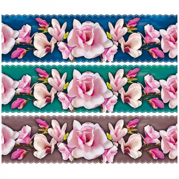 Zauberfolien "Magnolie", Schrumpffolien für Ø6cm, 6 cm hoch, 6 Stück