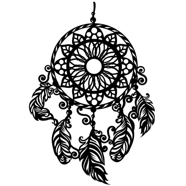 Silhouetten-Laser-Schablone, 28,9cm x 19,6cm, Traumfänger