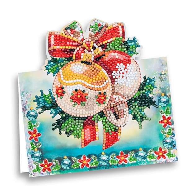 Diamond-Painting-Aufstellkarte, Baumschmuck, 16,3cm x 16cm, inkl. Umschlag & Werkzeug