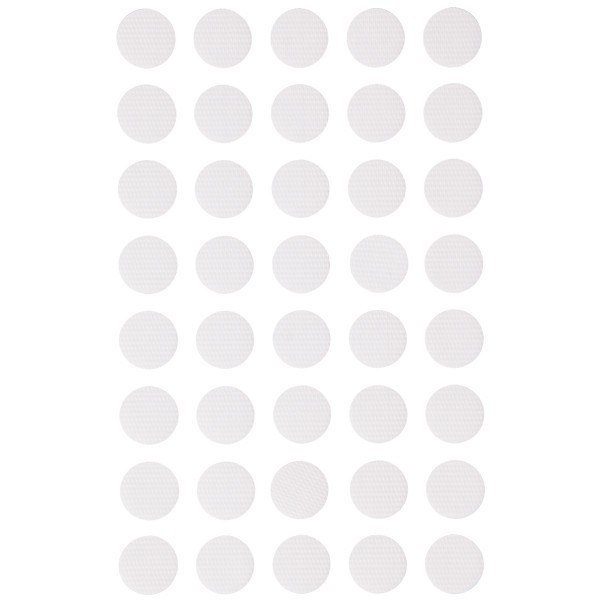 Klett-Punkte, selbstklebend, Ø12mm, 40er Set, weiß