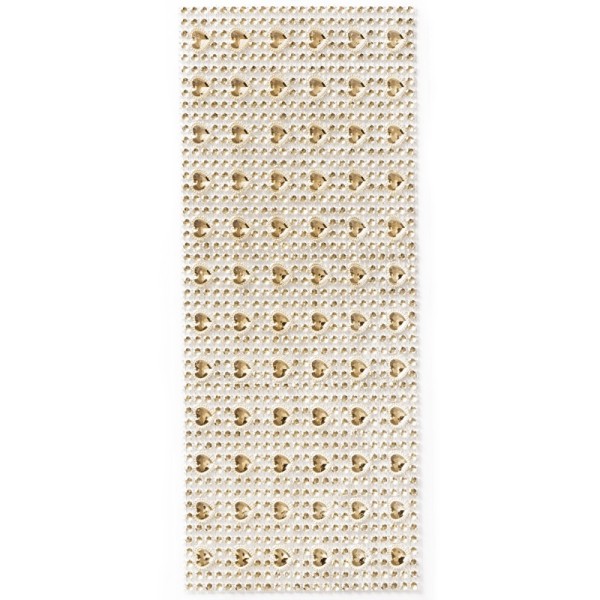Schmuck-Netz, selbstklebend, 12 x 30 cm, gold/Herzen