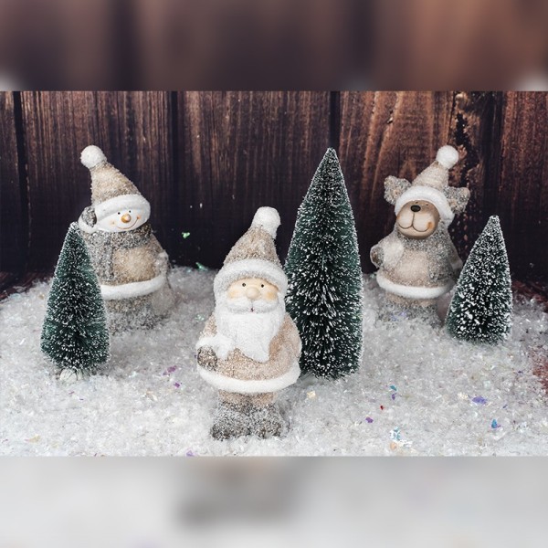 Deko-Figur, Weihnachtsmann, 18cm hoch Leucht-Deko LED Leucht