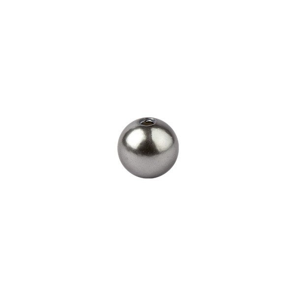 Perlen, Perlmutt, Ø 10mm, silbergrau, 50 Stück