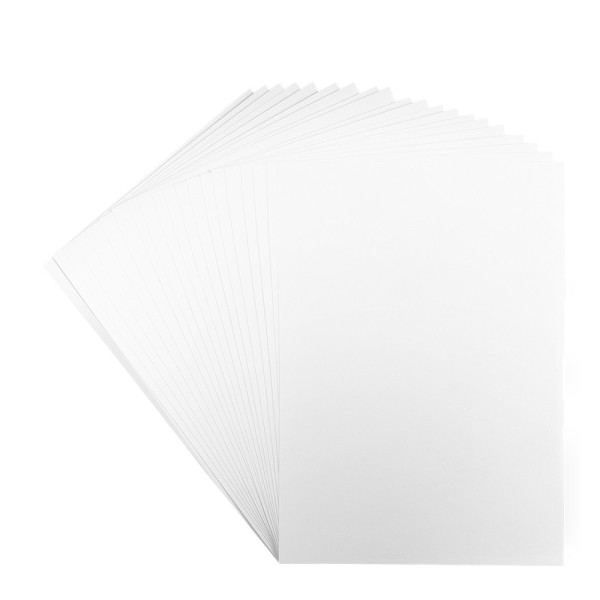 Glossy-Karton, DIN A4, 200 g/m², weiß, 20 Bogen