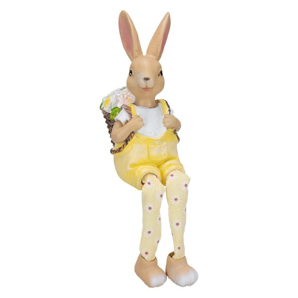 Hase mit Schlenkerbeinen, Kantenhocker, gelb