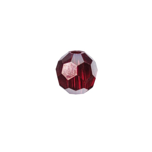 Glas-Perlen, transparent, Ø6 mm, 20 Stück, rubin-irisierend