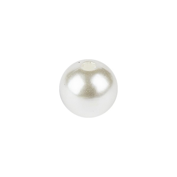 Perlen, Perlmutt, Ø 10mm, naturweiß, 120g