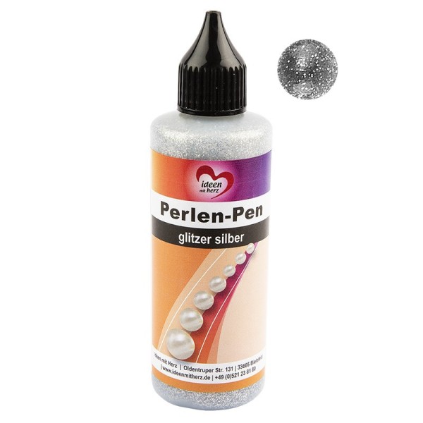 Perlen-Pen, glitzer silber, 82ml