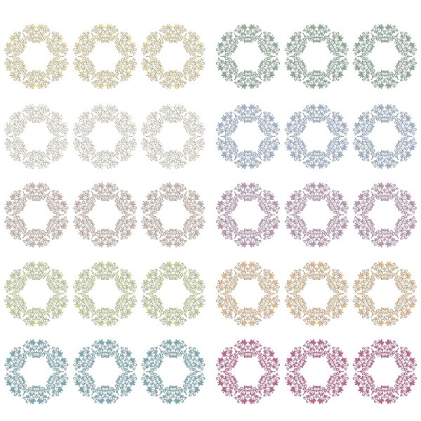 Transparent-Stickerbogen, Zierdeckchen, verschiedene Designs, 10cm x 30cm, 10 Bogen