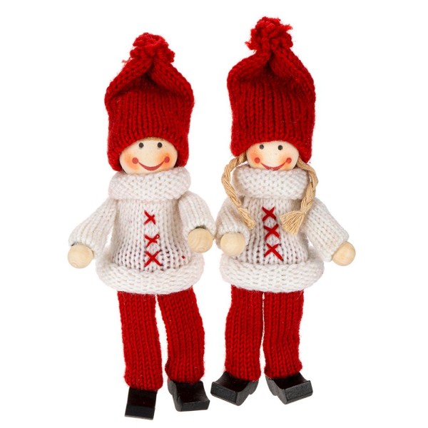 Winter-Püppchen, Amelie 7, 18cm hoch, 2 Stück