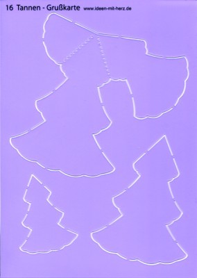 Design-Schablone Nr. 16 "Tannen-Grußkarte", DIN A4