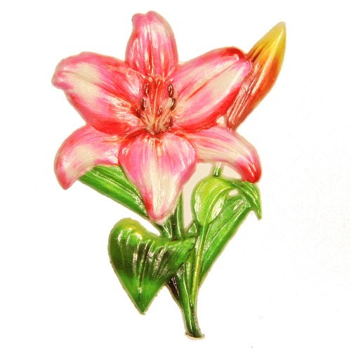 Wachsornament Lilie, 8,5 x 6,5 cm